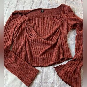 1XL Shein Curve Bell Long Sleeve Top Shirt Fall Winter Sweater NEW Plus Size